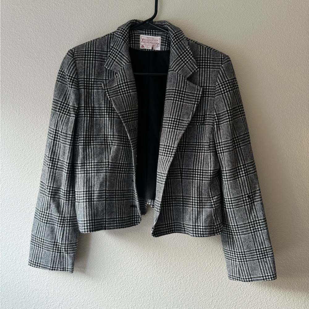 Pendleton Structured Plaid Blazer - image 2